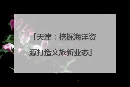 天津：挖掘海洋资源打造文旅新业态