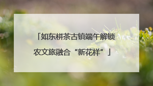如东栟茶古镇端午解锁农文旅融合“新花样”