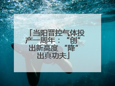 当阳晋控气体投产一周年：“创”出新高度 “降”出真功夫
