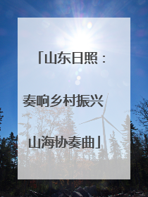 山东日照：奏响乡村振兴山海协奏曲