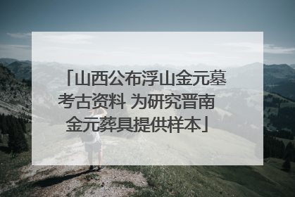 山西公布浮山金元墓考古资料 为研究晋南金元葬具提供样本