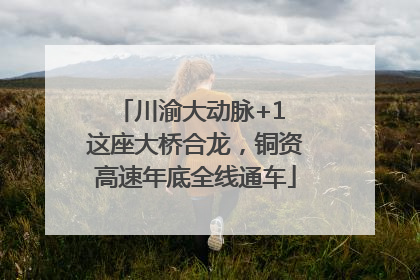 川渝大动脉+1 这座大桥合龙，铜资高速年底全线通车