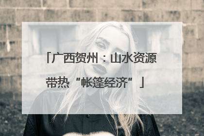 广西贺州：山水资源带热“帐篷经济”