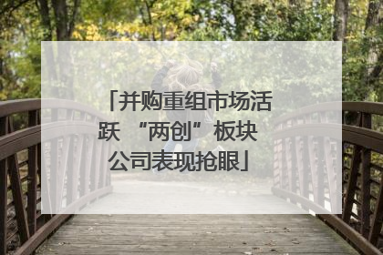 并购重组市场活跃 “两创”板块公司表现抢眼