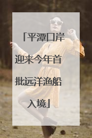 平潭口岸迎来今年首批远洋渔船入境