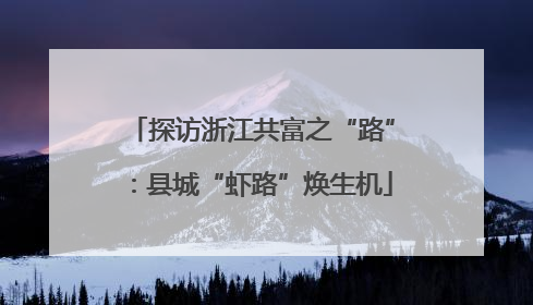 探访浙江共富之“路”：县城“虾路”焕生机