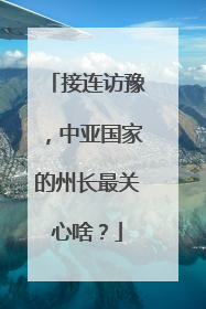 接连访豫，中亚国家的州长最关心啥？