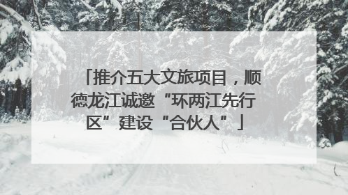 推介五大文旅项目，顺德龙江诚邀“环两江先行区”建设“合伙人”