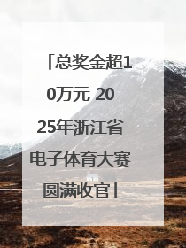 总奖金超10万元 2025年浙江省电子体育大赛圆满收官