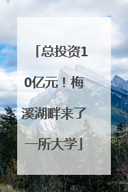 总投资10亿元！梅溪湖畔来了一所大学