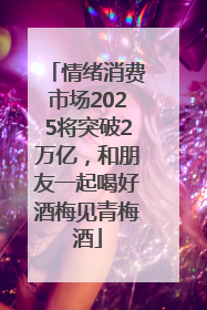 情绪消费市场2025将突破2万亿，和朋友一起喝好酒梅见青梅酒