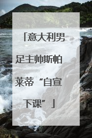意大利男足主帅斯帕莱蒂“自宣下课”