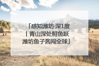感知潍坊·深1度丨青山深处鲟鱼跃 潍坊鱼子酱闯全球