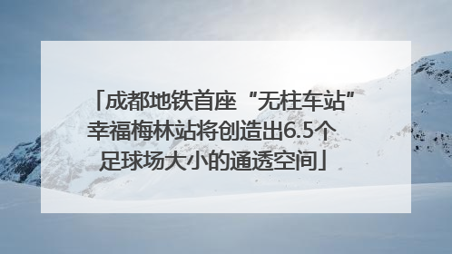 成都地铁首座“无柱车站”幸福梅林站将创造出6.5个足球场大小的通透空间