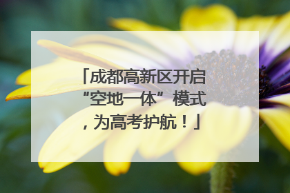 成都高新区开启“空地一体”模式，为高考护航！