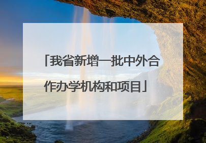 我省新增一批中外合作办学机构和项目