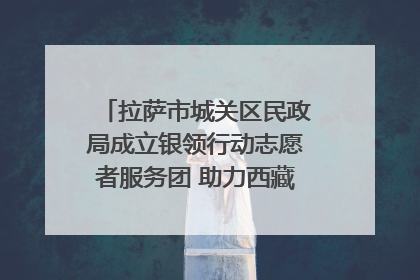 拉萨市城关区民政局成立银领行动志愿者服务团 助力西藏银发经济发展