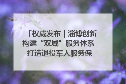 权威发布｜淄博创新构建“双域”服务体系 打造退役军人服务保障“淄博样板”