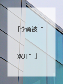 李勇被“双开”