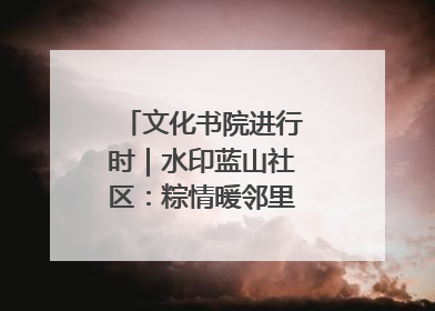 文化书院进行时｜水印蓝山社区：粽情暖邻里，端午共安康