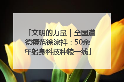 文明的力量｜全国道德模范徐淙祥：50余年躬身科技种粮一线