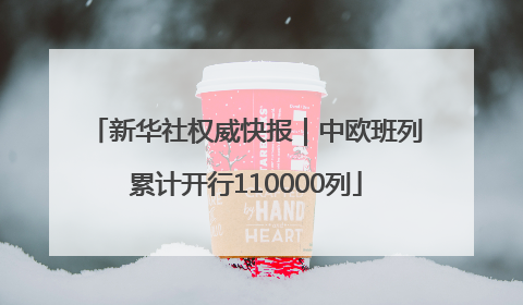 新华社权威快报｜中欧班列累计开行110000列