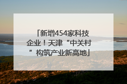 新增454家科技企业！天津“中关村”构筑产业新高地