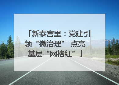 新泰宫里：党建引领“微治理” 点亮基层“网格红”