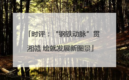 时评：“钢铁动脉”贯湘赣 绘就发展新图景