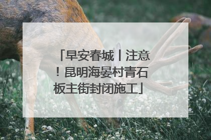 早安春城丨注意！昆明海晏村青石板主街封闭施工