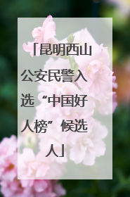 昆明西山公安民警入选“中国好人榜”候选人