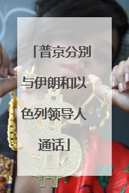 普京分别与伊朗和以色列领导人通话