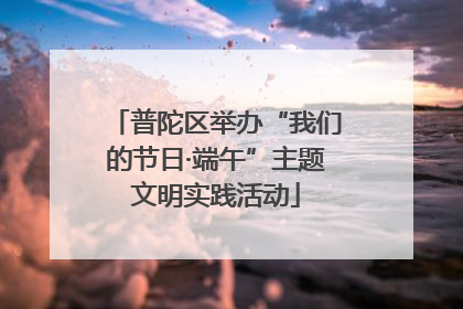 普陀区举办“我们的节日·端午”主题文明实践活动
