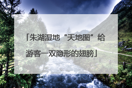 朱湖湿地“天地图”给游客一双隐形的翅膀