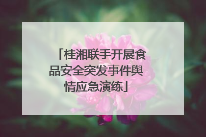 桂湘联手开展食品安全突发事件舆情应急演练