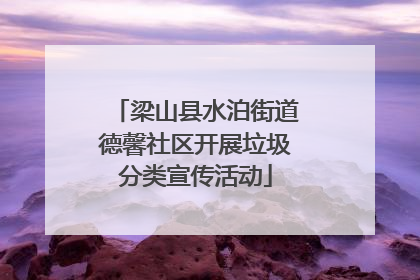 梁山县水泊街道德馨社区开展垃圾分类宣传活动
