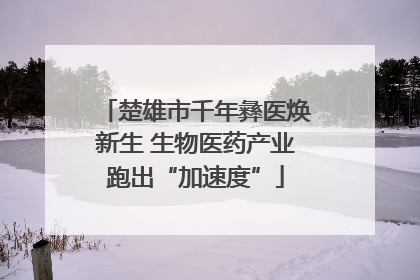 楚雄市千年彝医焕新生 生物医药产业跑出“加速度”