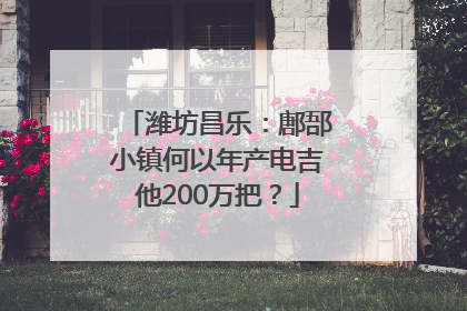 潍坊昌乐：鄌郚小镇何以年产电吉他200万把？