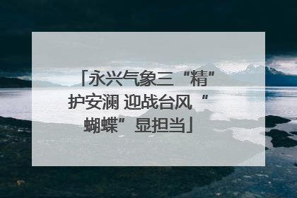永兴气象三“精”护安澜 迎战台风“蝴蝶”显担当
