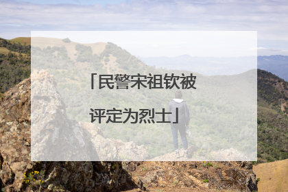 民警宋祖钦被评定为烈士