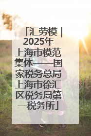 汇劳模｜2025年上海市模范集体——国家税务总局上海市徐汇区税务局第一税务所