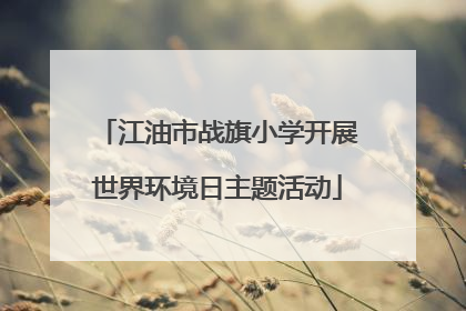 江油市战旗小学开展世界环境日主题活动