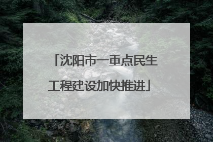 沈阳市一重点民生工程建设加快推进