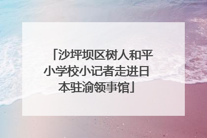 沙坪坝区树人和平小学校小记者走进日本驻渝领事馆