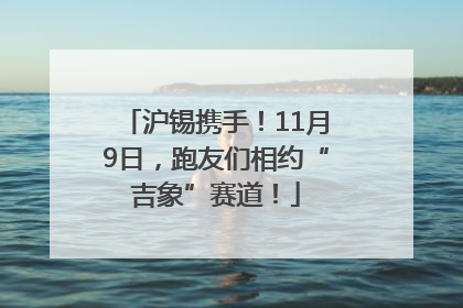 沪锡携手！11月9日，跑友们相约“吉象”赛道！