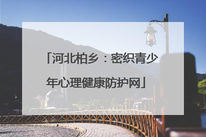 河北柏乡：密织青少年心理健康防护网