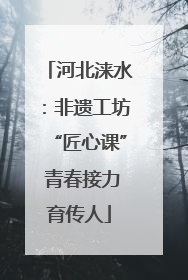 河北涞水：非遗工坊“匠心课” 青春接力育传人