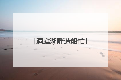 洞庭湖畔造船忙