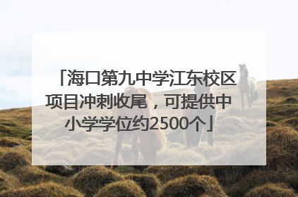 海口第九中学江东校区项目冲刺收尾，可提供中小学学位约2500个