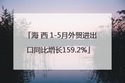 海 西 1-5月外贸进出口同比增长159.2%